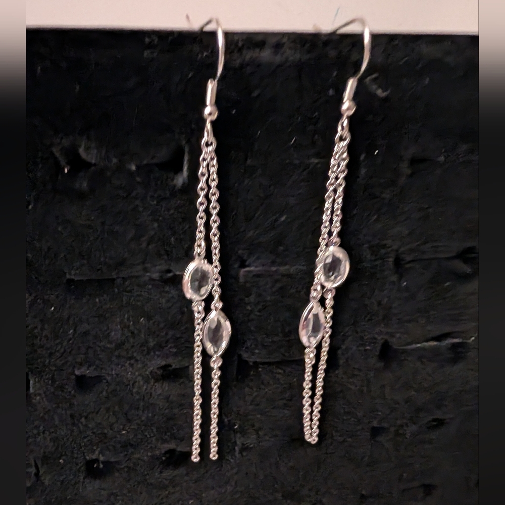Park Lane Silver & Crystal Cascading Chandelier Earrings